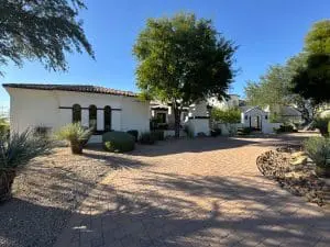 Exterior residential painting on custom stucco home in Paradise Valley, AZ